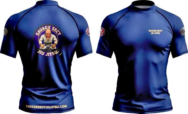 Savage Sect Jiu Jitsu Club Short Sleeve Rash Guard
